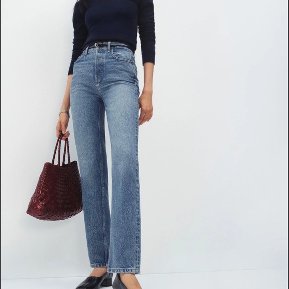Reformation Blue Straight Leg Jeans - Picture 1 of 3